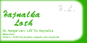 hajnalka loth business card